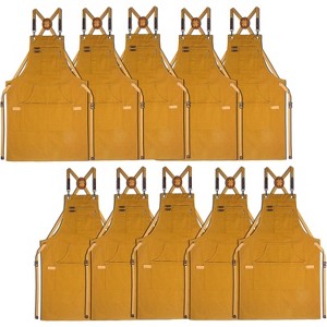 Heavy-Duty Multi-Pocket Canvas Apron - for Gardening, Painting, BBQ, Carpentry & More, Adjustable Sizes M to XXL for All Professions - 1 of 4