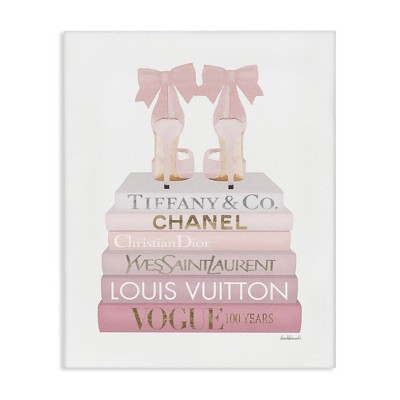 Stupell Industries Chic Shoes Glam Bookstack, 16" x 20"