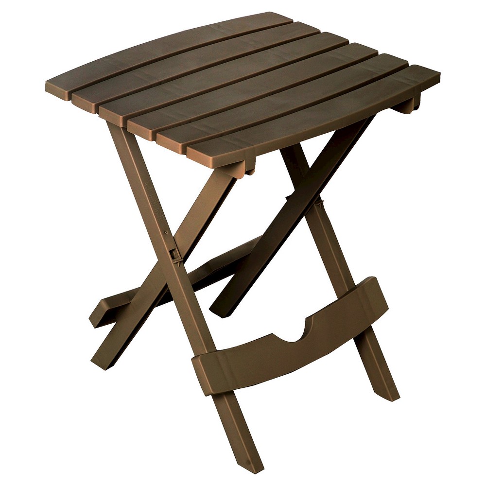 UPC 037063112272 product image for Patio Side Table: Adams Manufacturing Quick Fold side table earth brown | upcitemdb.com