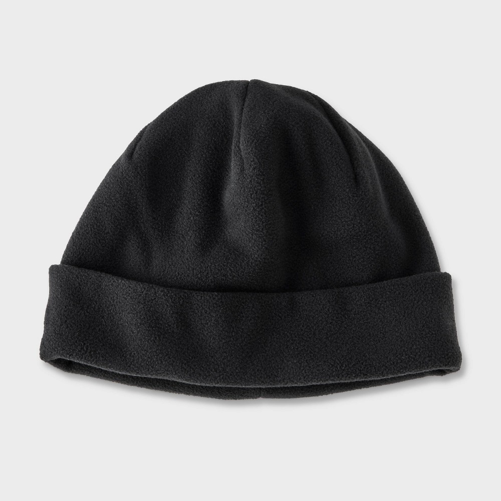 Boys' Fleece Cuffed Beanie Hat - Cat & Jack™ Black