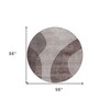 Brown Taupe And Beige Abstract Washable Indoor Outdoor Area Rug - 3 of 4