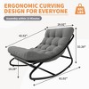 Whizmax patio Royal Rocking Chairs, E-Coated Outdoor Rocking Recliner with Cushion for Front Porch Garden Patio Backyard - 2 of 4