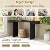 60" Modern Console Table with Geometric Legs and Wide Tabletop, Entryway or Sofa Table for Hallway or Living Room -3irtyhousy - 2 of 4