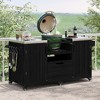 Whisen 66.5" Outdoor Kitchen Island for Egg-shaped Grills, Solid Wood Outdoor Grill Cart with Stainless Steel Top - 2 of 4