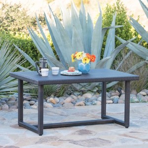 Christopher Knight Home Avianna Outdoor 59" Wicker Weave Dining Table - 1 of 4
