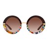 Dolce & Gabbana DG 4393 327813 Womens Round Sunglasses Top Havana/Handcart 52mm - 2 of 3