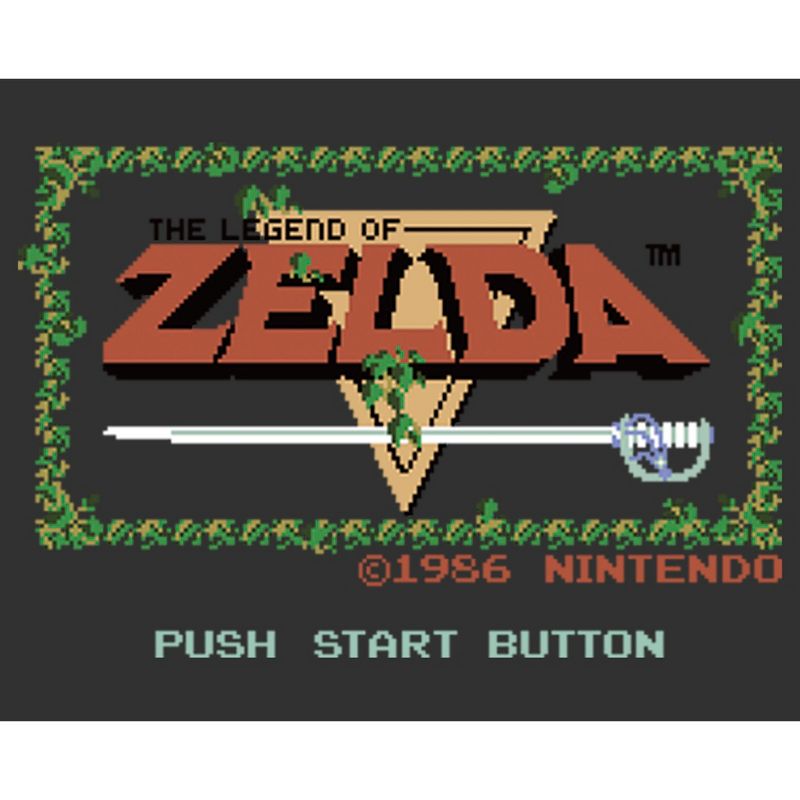 Men's Nintendo Zelda 8-Bit Title Screen T-Shirt, 2 of 3
