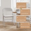Folding Chairs Set of 4 - Metal Chairs, Hold Up to 350 Pounds, Foldable for Outside & Indoor Use - 4 of 4