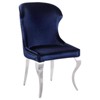 Coaster Set of 2 Cheyanne Glam Wingback Upholstered Side Chairs with Nailhead Trim - image 3 of 4