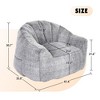 Grungis Bean Bag Chair,Beanbag Chair with High-Density Foam,Adult Lounge Sofa with Armrests,Comfy Couch for Living Room Bedroom or Gaming Venue - 3 of 4