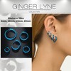 Stainless Steel Hoop Earrings by Ginger Lyne Huggie Style for Lobe Cartilage Piercing Body Jewelry - 3 of 4