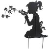 Wind & Weather Dandelion Girl Silhouette Metal Garden Stake - 4 of 4