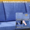 SUGOLD 3-Piece Hand Woven Wicker Patio Seating Group with Blue Cushions - 4 of 4