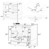 30" Bathroom Vanity with Sink, Modern Under Sink Cabinet with 1 Door, Shelf and 3 Soft-Close Drawers for Bathroom or Powder Room – Cuddlewood - 4 of 4