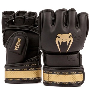 Venum Impact 2.0 Hook and Loop MMA Gloves - Black/Gold - 1 of 2