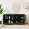 Bella Depot Mid Century Modern 60" Sideboard Cabinet with Adjustable Shelves and 4 Doors - 3 of 4