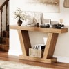 63" Console Table, 2-Tier Farmhouse Narrow Entryway Table , Sofa Table, Console Tables for Entryway - 3 of 4