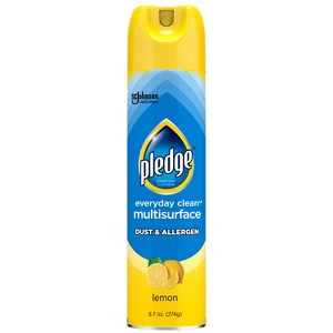 Pledge Lemon Aerosol Dust & Allergen Multisurface Cleaner - 9.7oz - 1 of 4