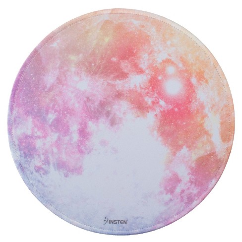 Insten Round Mouse Pad Galaxy Space Iris Planet Design, Stitched Edges, Non Slip Rubber Base, Smooth Surface Mat (7.9" x 7.9") - image 1 of 4