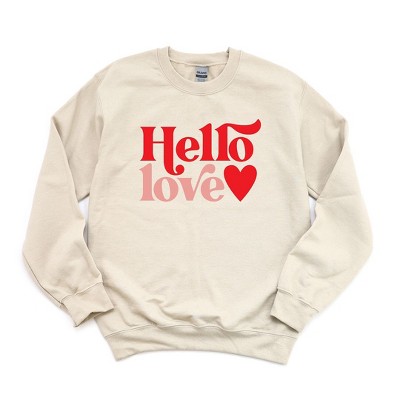 Simply Sage Market Women's Graphic Sweatshirt Hello Love - S - Dust ...