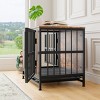 LAOTIES Wooden Dog Crate Furniture,Indoor Kennel,Sliding Doors,Chew-Resistant Frame And Pull-Out Tray - 3 of 4