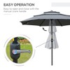 CAVINAS Beach Umbrella Chair 9 FT Compact 3-Layer Sun Umbrella for Balcony Steel Portable Umbrella for Travel (Base Sold Separately) - 2 of 4