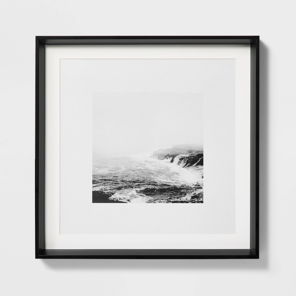 Photos - Wallpaper 20" x 20" Foggy Shore Framed Wall Art - Threshold™ designed with Studio Mc