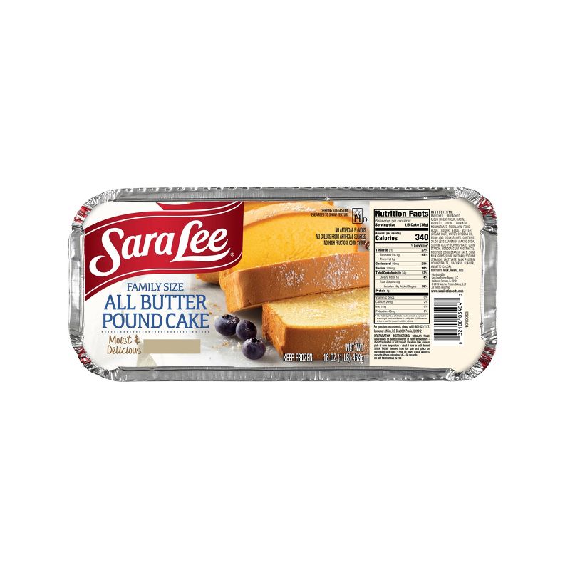 Sara Lee Frozen Family Size All Butter Pound Cake - 16oz, 1 of 11