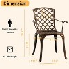 Outdoor Dining Chairs Set of 2 Aluminum Patio Chairs, Cast Aluminum Patio Furniture Aluminum Outdoor Chairs for Backyard, Poolside - 3 of 4