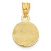 Black Bow Jewelry 14k Yellow Gold White Enameled Baseball Pendant, 12mm - 3 of 4