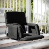 Emma and Oliver Portable Heated Reclining Stadium Chair with Armrests, Padded Back & Heated Seat with Dual Storage Pockets and Backpack Straps - 2 of 4