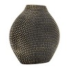 Sagebrook Home 16" Ceramic Beaded Design Vase - Contemporary Black and Gold Decorative Flower Vase for Table Centerpiece or Home or Office Decor - 4 of 4
