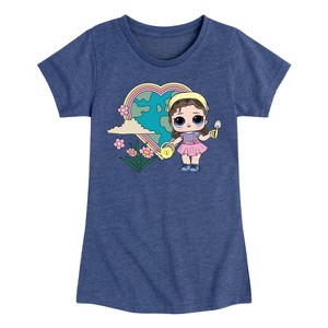 Girls' - LOL Surprise! - Grow Grrrl Hearts the Earth Fitted Short Sleeve Graphic T-Shirt - 1 of 4