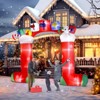 SEVOBAL Inflatable Holiday Decorations 9ft Christmas Sock Arch Holiday Arch Decoration Outdoor Christmas Inflatables, Red, 131.1"*24.8"*108.66" - 4 of 4