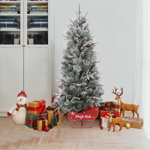 Pre-Lit Christmas Tree with Lights Desktop Xmas Tree for Holiday Indoor DIY Christmas Decor - 1 of 4
