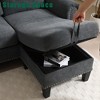 NicBex Convertible Sectional Sofa,L-Shaped Couch with Storage Chaise for Living Room,Apartment,Office,Gray - 4 of 4