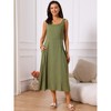 INSPIRE CHIC Women's Linen Summer Sleeveless Casual Loose Flowy Maxi Tank Beach Sundress - 4 of 4
