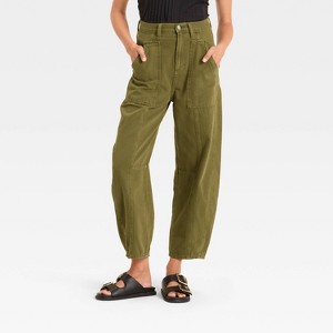 Women's High-Rise Utility Barrel Jeans - Universal Thread™ - 1 of 3