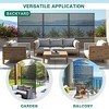 Wooakway 72 Inch Black 3 Panel Woven Room Divider Patio Decorative Screen Freestanding Privacy Trellis - 4 of 4