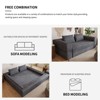 Sapphtopaz Convertible Couches for Living Room Upholstered Floor Sleeper Sofa Memory Foam Sofa Bed with 2 Pillows Sleeping Mattress for Bedroom - 2 of 4