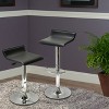 Holly Air Lift Adjustable Stool L Shape Backrest Espresso/Black - Winsome