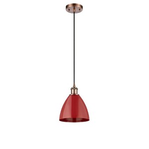 Plymouth Dome - 1 Light Cord Hung Mini Pendant In Industrial Style-11.25 Inches Tall and 7.5 Inches Wide - 1 of 1