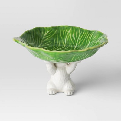 Stoneware Cabbage with Bunny Dessert Bowl - Threshold™