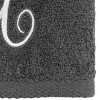 Avanti  Granite with Silver Script Monogram Bath Towel Letter   X - 3 of 3