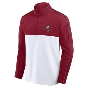 NFL Tampa Bay Buccaneers Men's Lightweight 1/4th Zipped Hooded Sweatshirt - 1 of 3