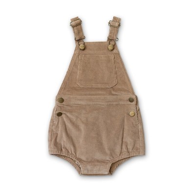 Image of goumikids corduroy overall romper - champignon 6-12m