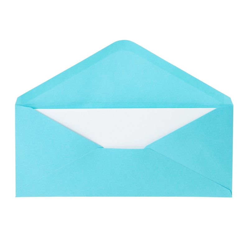 Sustainable Greetings 200 Pack Bulk #10 Blue Envelopes with Gummed Seal, Business Size for Invitations Letters, Greeting Cards, 4-1/8 x 9-1/2 in, 5 of 9