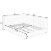 YONWAY Full Size Velvet Upholstered Sofa Day Bed Frame Has A Backrest And A Unique Armrest For Bedroom, Living Room No Box Spring Needed - 2 of 4