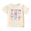 The Juniper Shop Patriotic Bows Stacked Coquette Toddler Short Sleeve Tee - 2 of 4