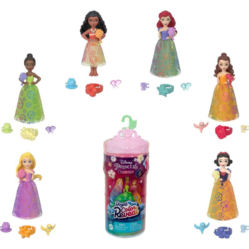Disney Princess Royal Color Reveal Surprise Small Doll with Garden Party Accessories (Dolls May Vary), 1 of 5